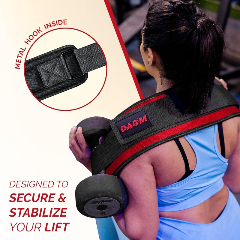 DAGM Hip Thrust Belt for Dumbbells heavy, Secure Glute Trainer with Non-Slip Extra Padding That Protects Your Hips - Ideal for Gym & Home Workouts - Use with Heavy Duty Kettlebells, Dumbbells, & Plates Hold up to 500 lbs - Image 3